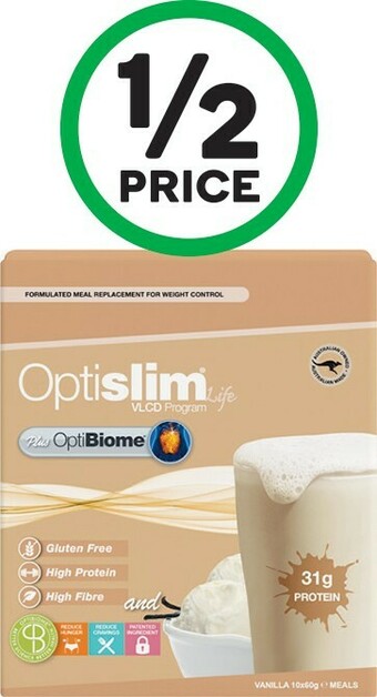 Woolworths Optislim Life Optibiome Shake Variety Flavours Pk 10~ offer