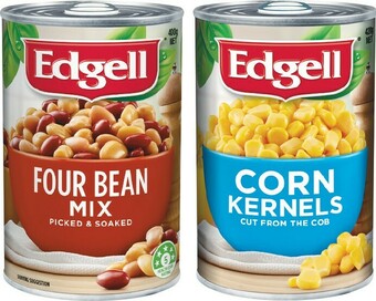 Woolworths Edgell Seedbeans, Beetroot or Corn 400-425g offer