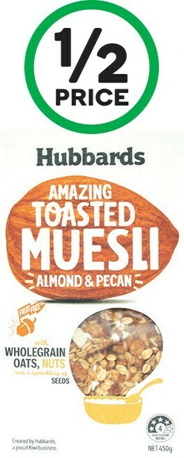 Woolworths Hubbards Muesli or Granola 450g offer