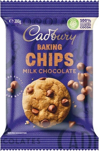 Woolworths Cadbury Baking Chocolate Chips or Melts 200-225g offer