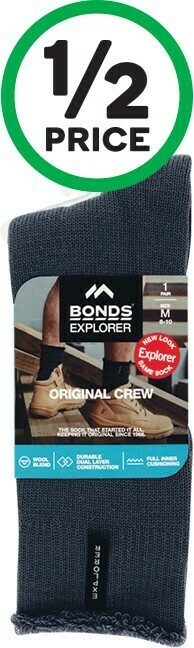 Woolworths Bonds Men’s Explorer Socks Pk 1 offer