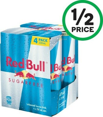 Woolworths Red Bull Energy Drink 4 x 250ml offer