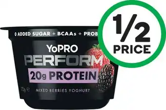 Woolworths YoPRO Perform Pot 175g offer