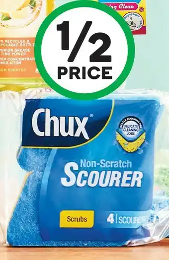 Woolworths Chux Non-Scratch Sponge Scourer Pk 4 offer