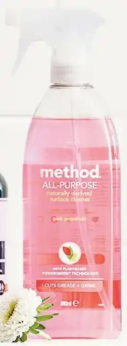 Woolworths Method All-Purpose Surface Cleaner Pink Grapefruit 490ml offer
