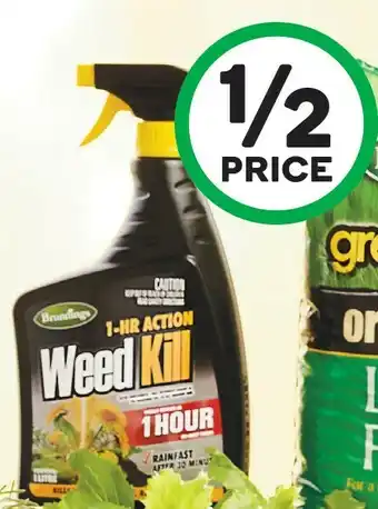 Woolworths Brunnings Fast Action 1 Hr Weed Kill or Path Weeder RTU 1 Litre offer