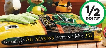Woolworths Brunnings Potting Mix or Pine Bark 25 Litre offer