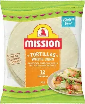 Coles Mission White Corn Tortillas 12 Pack 312g offer