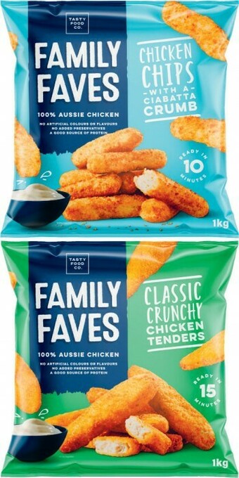 Coles Family Faves Chicken Tenders or Chips 1kg offer