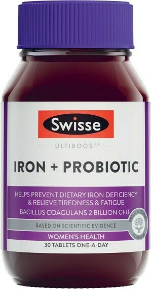 Coles Swisse Ultiboost Iron + Probiotic Capsules 30 Pack^ offer