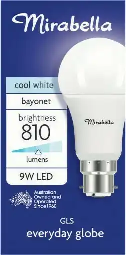 Mirabella 9W GLS LED Light Globe 1 Pack