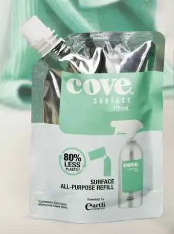 Coles Cove by Earth Choice Surface, Bathroom or Glass Cleaner Refill 125mL offer
