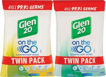 Coles Glen 20 On The Go Wipes 30 Pack offer