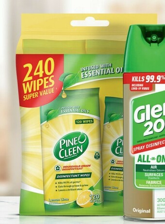 Coles Pine O Cleen Disinfectant Wipes 240 Pack offer