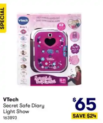 BIG W vtech VTech Secret Safe Diary Light Show offer