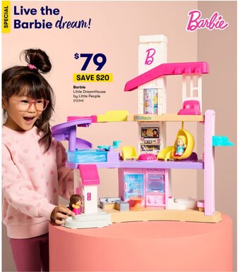 BIG W Barbie Little DreamHouse by Little People offer