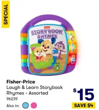 BIG W Fisher-Price Laugh & Learn Storybook Rhymes - Assorted 96239 offer
