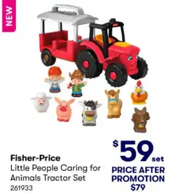 BIG W Fisher-Price Little People Caring for Animals Tractor Set offer