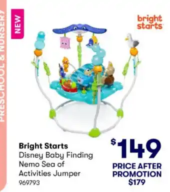 BIG W Bright Starts Disney Baby Finding Nemo Sea of Activities Jumper offer