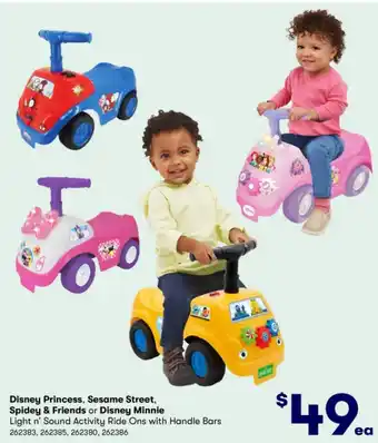 BIG W Disney Princess, Sesame Street, Spidey & Friends offer