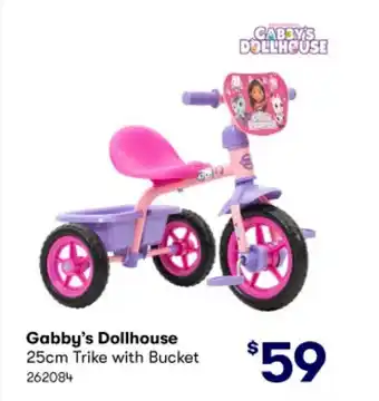 BIG W Gabby's Dollhouse 25cm Trike with Bucket 262084 offer