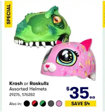 Krash or Raskullz Assorted Helmets 29276, 576282