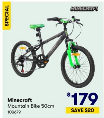 BIG W Minecraft Mountain Bike 50cm offer