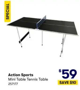 BIG W Action Sports Mini Table Tennis Table 257177 offer