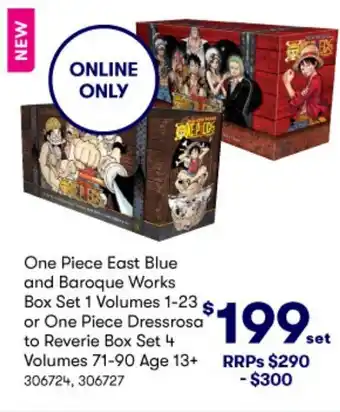 One Piece Dressrosa to Reverie Box Set 4 Volumes 71-90 Age 13+