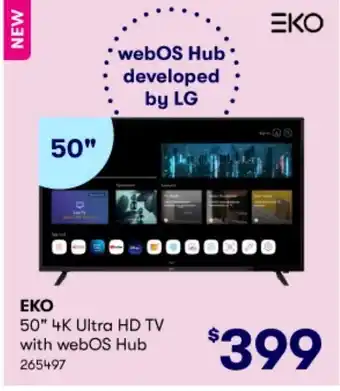 ΕΚΟ 50" 4K Ultra HD TV with webOS Hub 265497