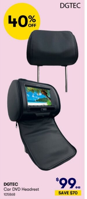 DGTEC Car DVD Headrest 105868