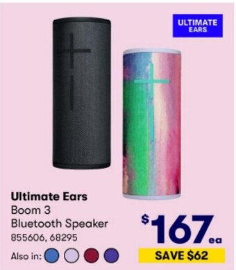 Ultimate Ears Boom 3 Bluetooth Speaker 855606, 68295