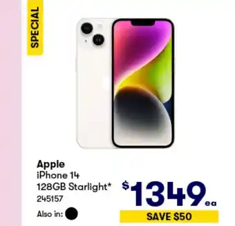 BIG W Apple iPhone 14 128GB Starlight* $1349.. offer