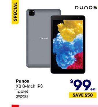 BIG W Punos X8 8-Inch IPS Tablet offer