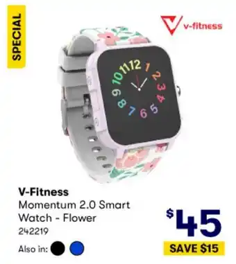 BIG W V-Fitness Momentum 2.0 Smart Watch - Flower 242219 offer
