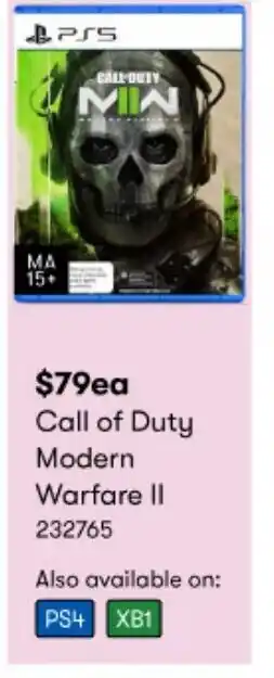 BIG W Call of Duty Modern Warfare II 232765 offer
