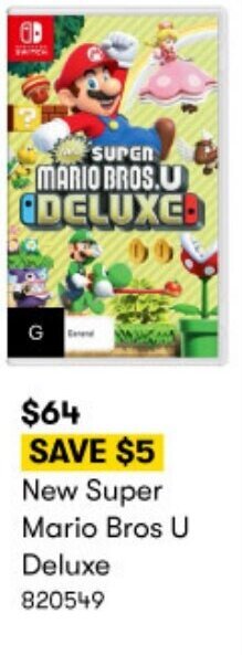BIG W New Super Mario Bros U Deluxe offer