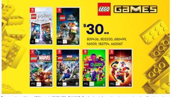 BIG W LEGO GAMES offer