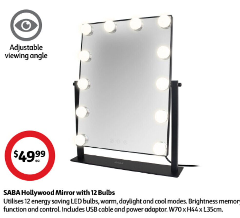 Utilises 12 energy saving LED bulbs, warm, daylight and cool modes