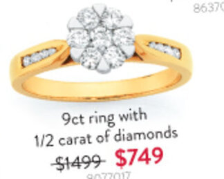 Goldmark 9ct ring with 1/2 carat of diamonds offer