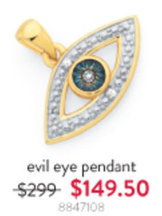 Goldmark evil eye pendant offer