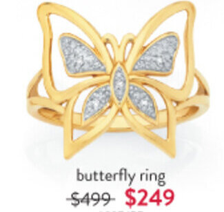 Goldmark butterfly ring offer