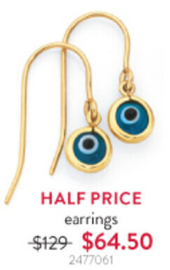 Goldmark HALF PRICE earrings offer