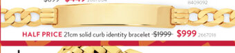 Goldmark HALF PRICE 21.5cm solid curb bracelet offer