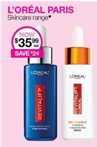 Priceline L'ORÉAL PARIS Skincare range offer