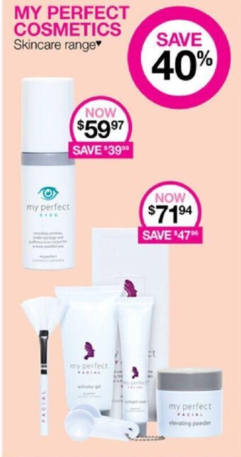 Priceline MY PERFECT COSMETICS Skincare range offer