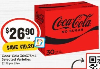 IGA Coca-Cola 30x375mL Selected Varieties offer