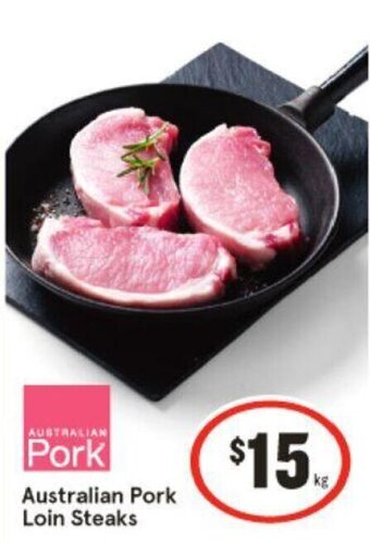 IGA Australian Pork Loin Steaks offer