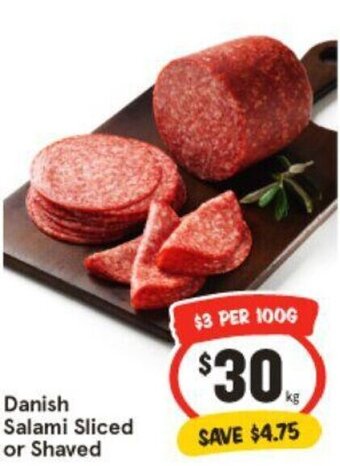IGA Danish Salami Sliced or Shaved offer
