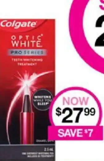 Priceline Colgate OPTIC White Pre Series offer